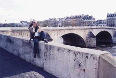 Marwa in Paris at the river dreaming