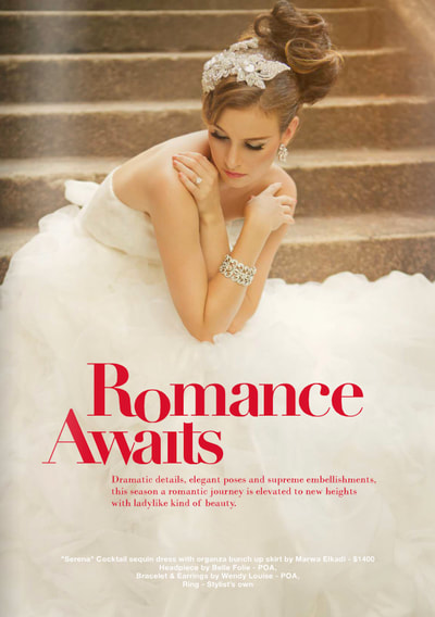 Wedding gown by Marwa Elkadi in Fashion weekly editorial 